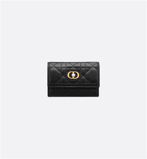 Dior Jolie Glycine Wallet Black Cannage Lambskin 